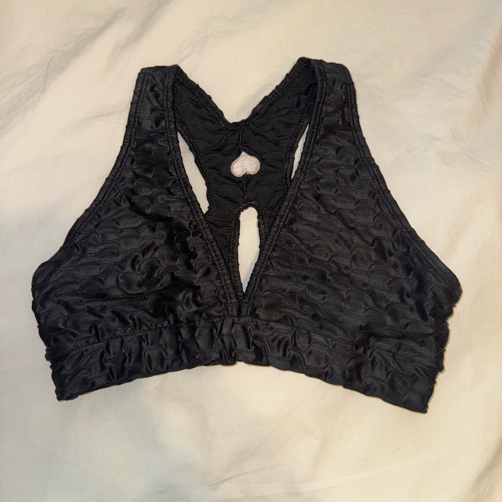 Booty by Brabants black chrome sports bra